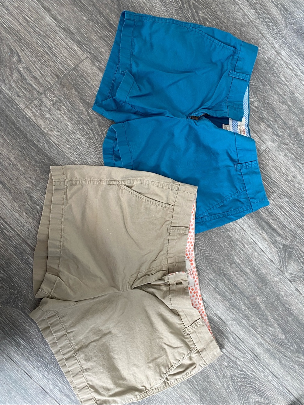 J. Crew Teal and Khaki Women’s Shorts Duo